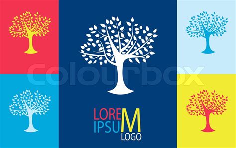 Tree logo template. Growing business concept | Stock vector | Colourbox