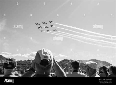 Switzerland, Canton Ticino, Lugano, Agno Airport, airshow Stock Photo - Alamy