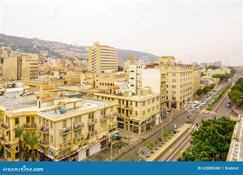 Downtown Haifa View editorial stock photo. Image of market - 62080048