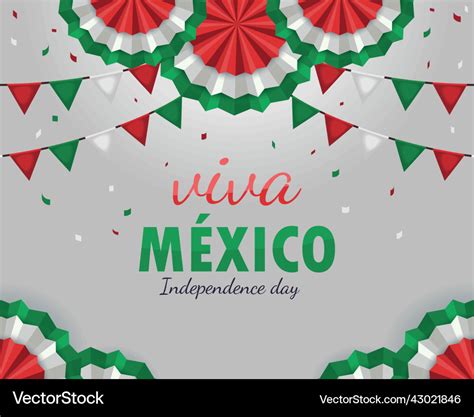 Viva mexico independence day Royalty Free Vector Image