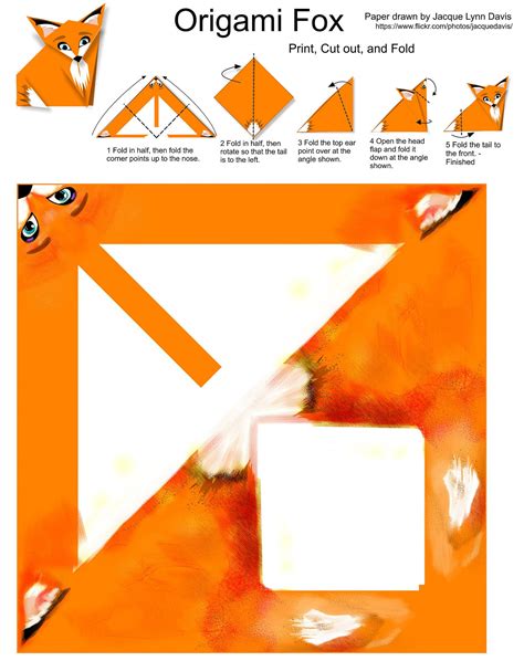 Origami Fox Instructions and Paper | Origami fox tutorial, Useful origami, Origami tutorial