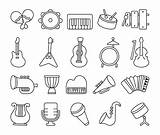 Premium Vector  Musical Instruments coloring Page Music Stuff For sketch template