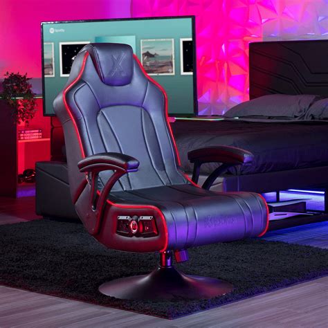 X Rocker CXR3 LED Audio Pedestal Gaming Chair, Black, gaming chair - okgo.net