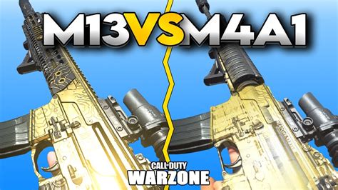 M13 vs M4A1 Comparison! The Best AR in Warzone? (Damage, Recoil Pattern, and Best Loadout) - YouTube