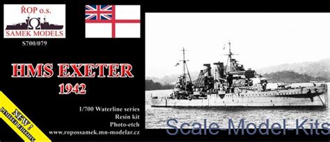 ROP o.s. Samek Models - HMS "Exeter" 1942 - plastic scale model kit in 1:700 scale (ROP-S700-079 ...