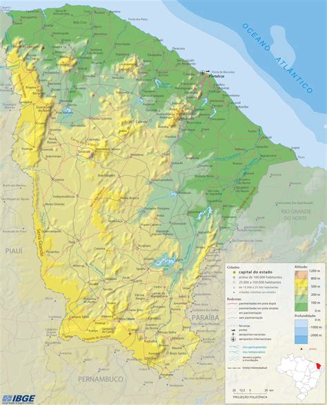 Map State of Ceará - Brazil