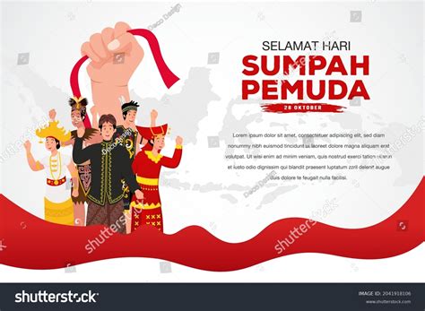 Vector Illustration Selamat Hari Sumpah Pemuda Stock Vector (Royalty Free) 2041918106 | Shutterstock