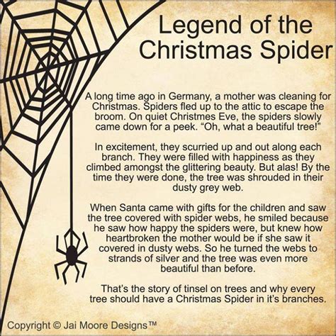 Story Legend Of The Christmas Spider Printable