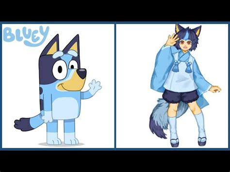 Bluey Characters as Anime | JD Cars Toys - YouTube