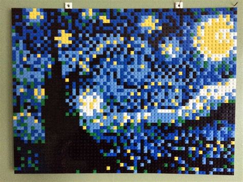 Starry Night LEGO Mosaic | Etsy