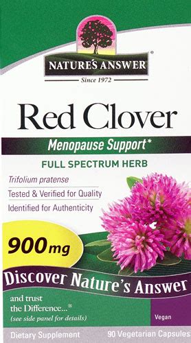 Nature's Answer Red Clover Menopause Support -- 90 Vegetarian Capsules ...