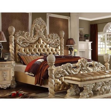 Oak Wood Golden Luxury King Size Bed at Rs 250000 in Saharanpur | ID ...