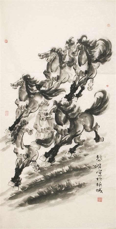 Horse - CNAG000010 | Horse painting, Painting horses, Chinese artists