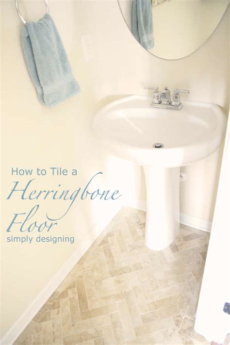 Herringbone Tile Floor - How to Prep, Lay, and Install