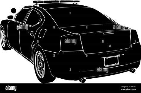 silhouette police car vector Stock Vector Image & Art - Alamy