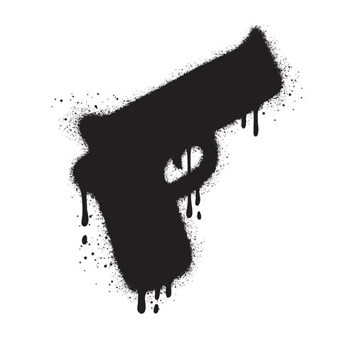 Spray Painted Graffiti gun icon Sprayed isolated with a white ...