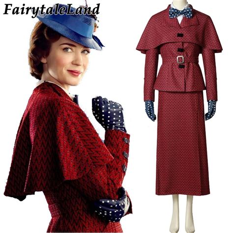 Mary Poppins Returns Cosplay Costume Movie Halloween Fancy Costumes ...