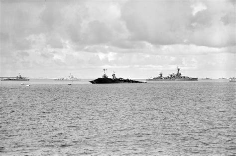 USS Saratoga CV-30, sinking near Bikina Atoll after being used as a ...