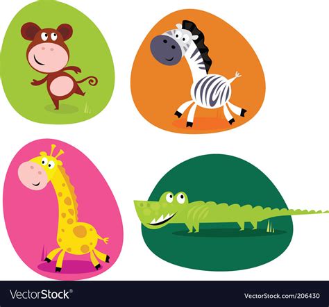 Jungle animals Royalty Free Vector Image - VectorStock