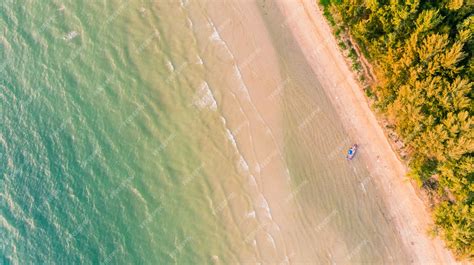 Premium Photo | Beautiful aerial view with sea and beach