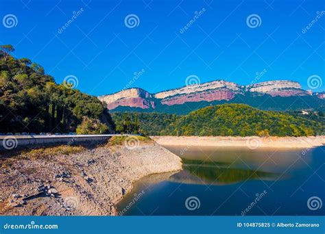 Swamp in Sau Reservoir, Catalonia, Spain. Stock Image - Image of ...