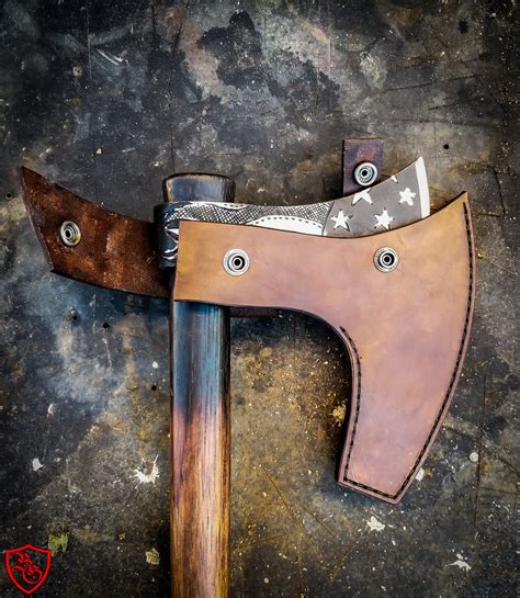 LEATHER VIKING HAND AXE SHEATH – BlackGuard Customs