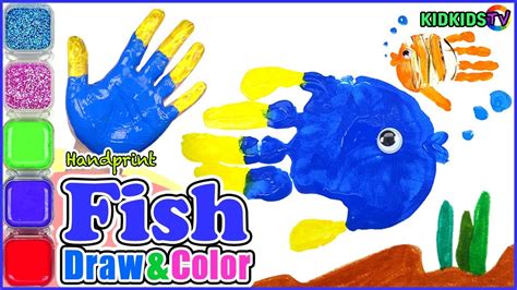 How to make Handprint Animal ⎮ Handprint fish craft ⎮ Craft Idea ...