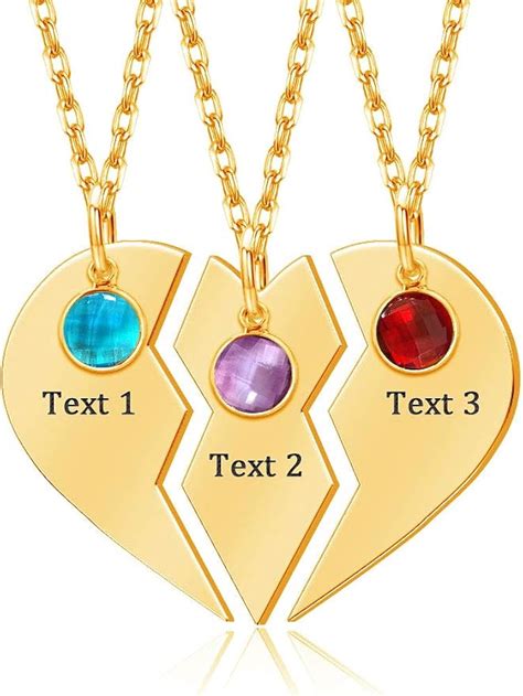 She1001 Custom Best Friend Necklaces for 2/3/4 Names Necklace ...