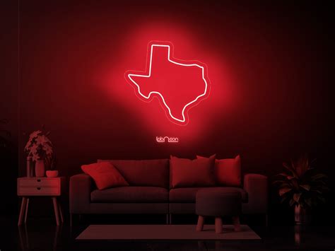 Texas LED Neon Sign State of Texas Neon Sign - Etsy