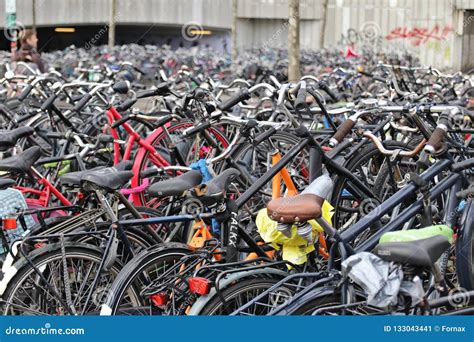 Bikes in Eindhoven, Netherlands Editorial Photo - Image of close, bikes: 133043441