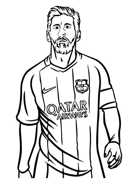 Messi Drawing Coloring Page - Free Printable Coloring Pages for Kids