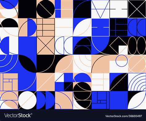 Linear shapes design geometric abstract pattern Vector Image