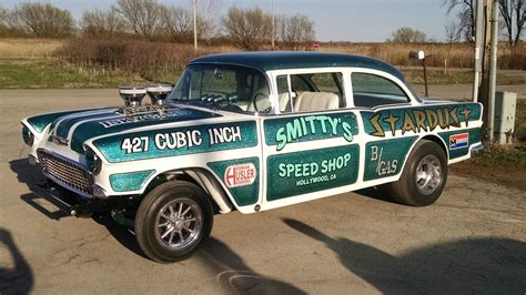 1955, Chevrolet, Bel, Air, Drag, Racing, Race, Gasser, Custom, Hot, Rod ...