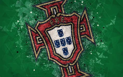 Download Portugal National Football Team Logo In Green Wallpaper ...