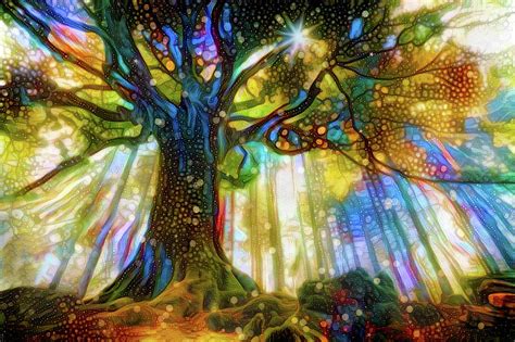 Magical tree Mixed Media by Lilia D - Fine Art America