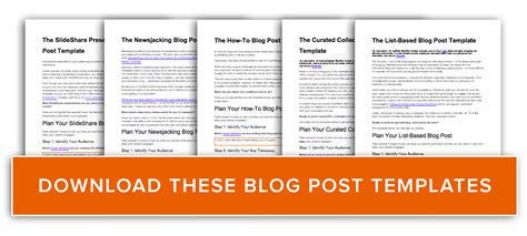 5 Free Blog Post Templates