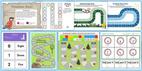 KS1 Primary Numeracy Maths Board Games - Twinkl