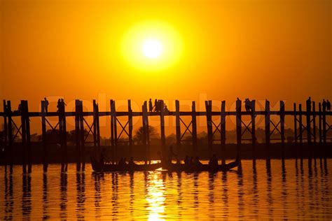 Bridge in Myanmar | Stock image | Colourbox