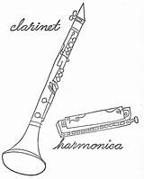 Voluntario Perdí Mi Camino Parilla dibujo de clarinete Para Colorear  sketch template
