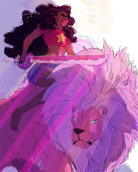 realistic stevonnie and lion {by asteroidbluesart} #stevenuniverse #connie #stevonnie # ...