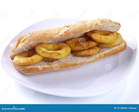 Fried Calamari Sandwich.