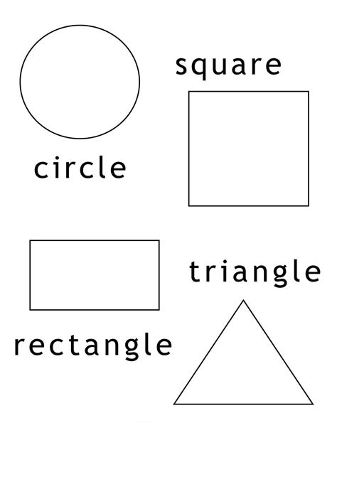 Preschool Coloring Shapes Worksheet