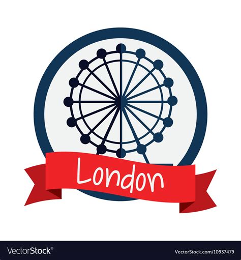 Isolated london eye design Royalty Free Vector Image