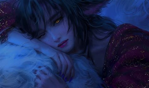 #895559 digital painting, League of Legends, Ahri (League of Legends ...