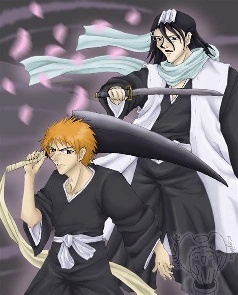 Ichigo Vs Byakuya by kojika on DeviantArt