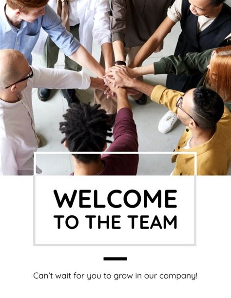 Customizable Welcome To The Team Card Template - Flipsnack