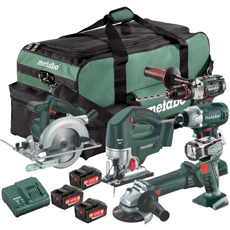 Metabo LTX Cordless Power Tool Kit (6 Piece with 3 x 4.0Ah Batteries)