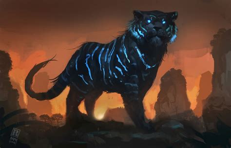 Fantasy Tiger Big Cat Predator (Animal) Wallpaper | Fantasy creatures ...