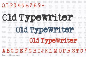 Old Typewriter Font Download - Fonts4Free