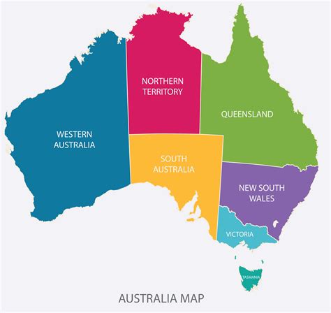 Map Of Australia To Colour